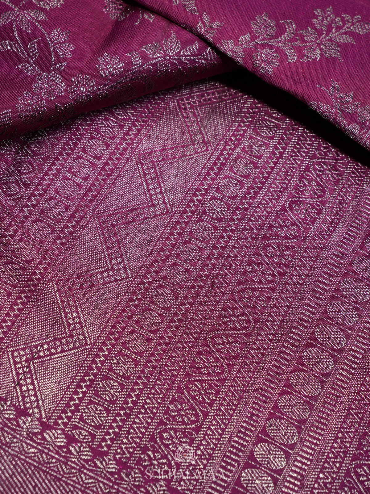 Wine Kanjivaram Silk Saree