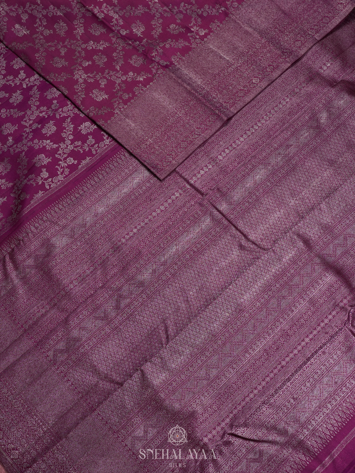 Wine Kanjivaram Silk Saree