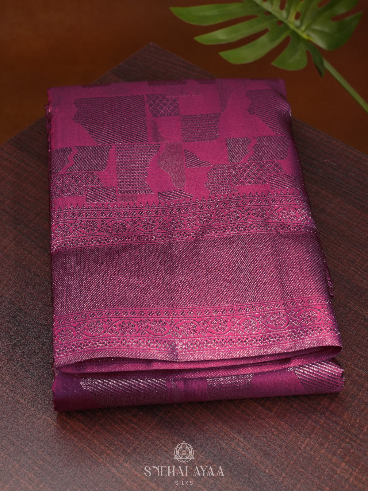 Wine Kanjivaram Silk Saree
