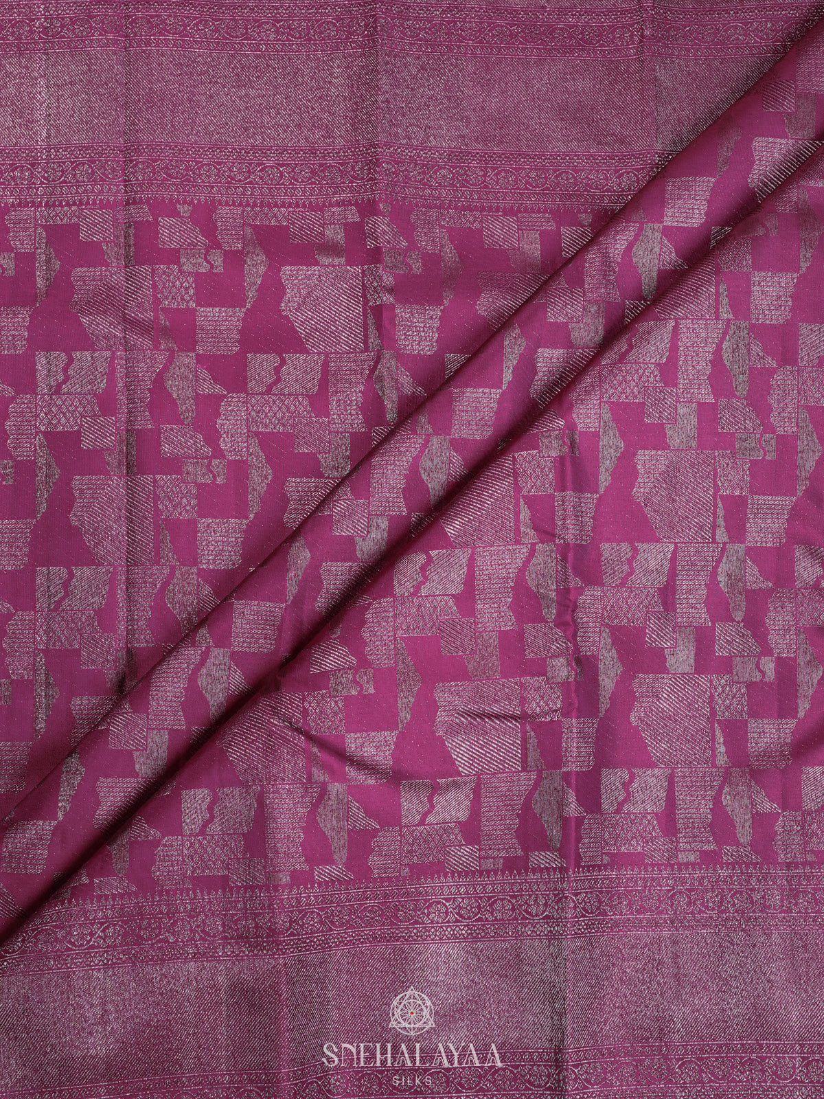 Wine Kanjivaram Silk Saree