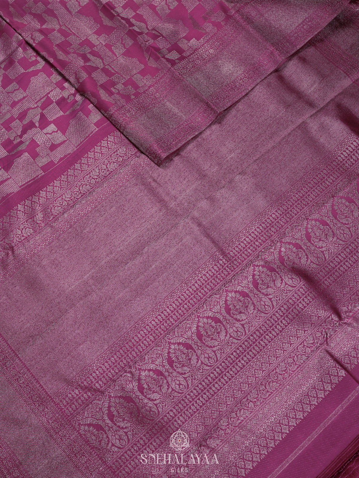 Wine Kanjivaram Silk Saree