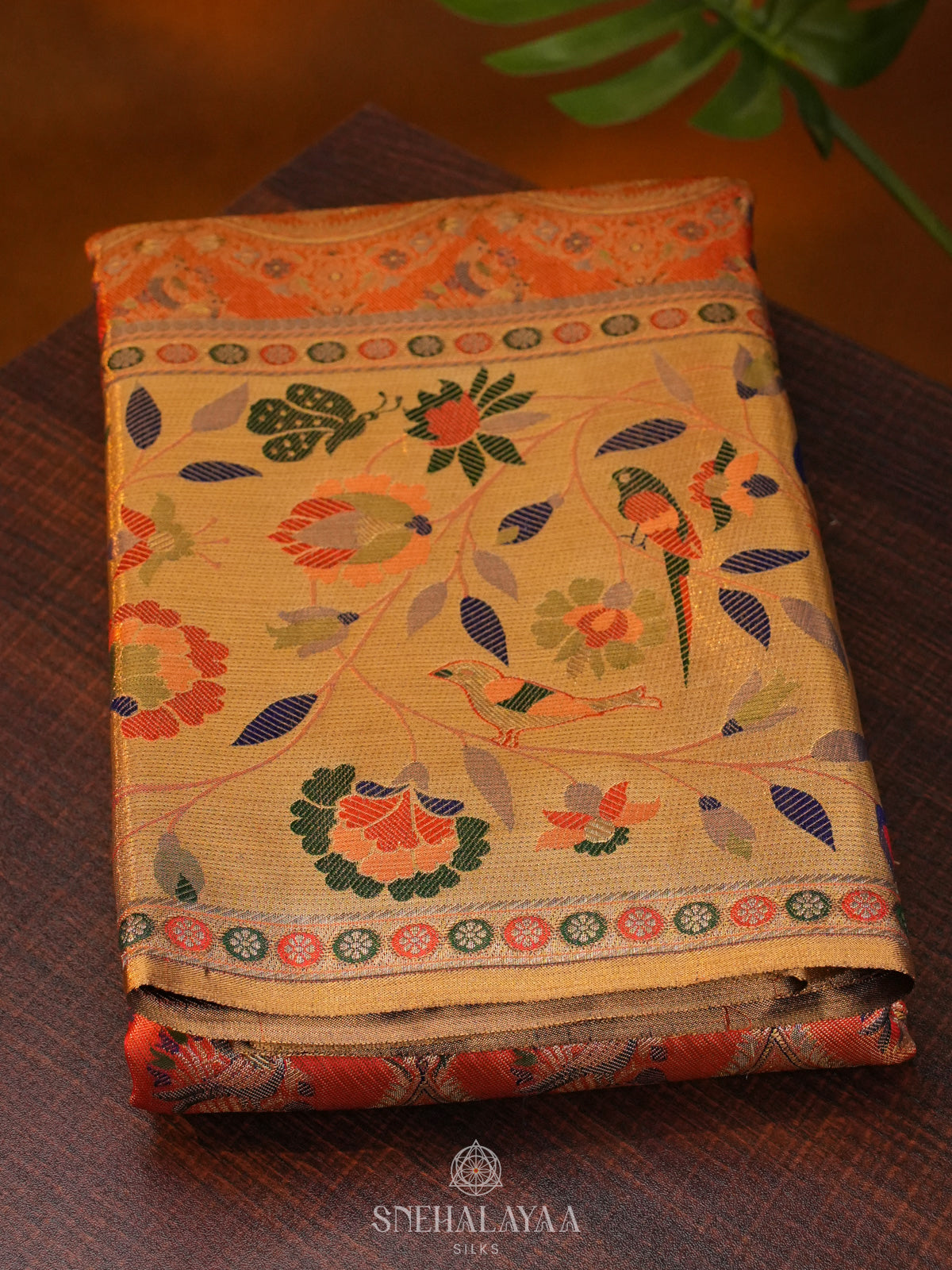 Orange Kanjivaram Silk Saree