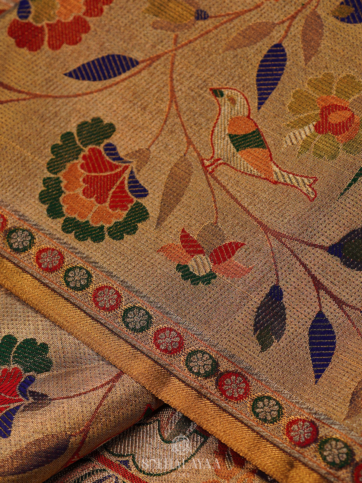Orange Kanjivaram Silk Saree