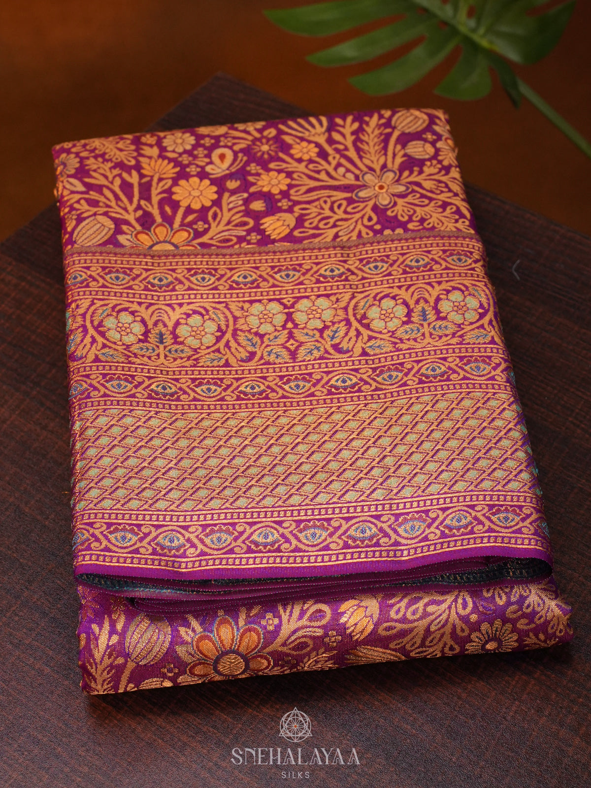 Purple Kanjivaram Silk Saree