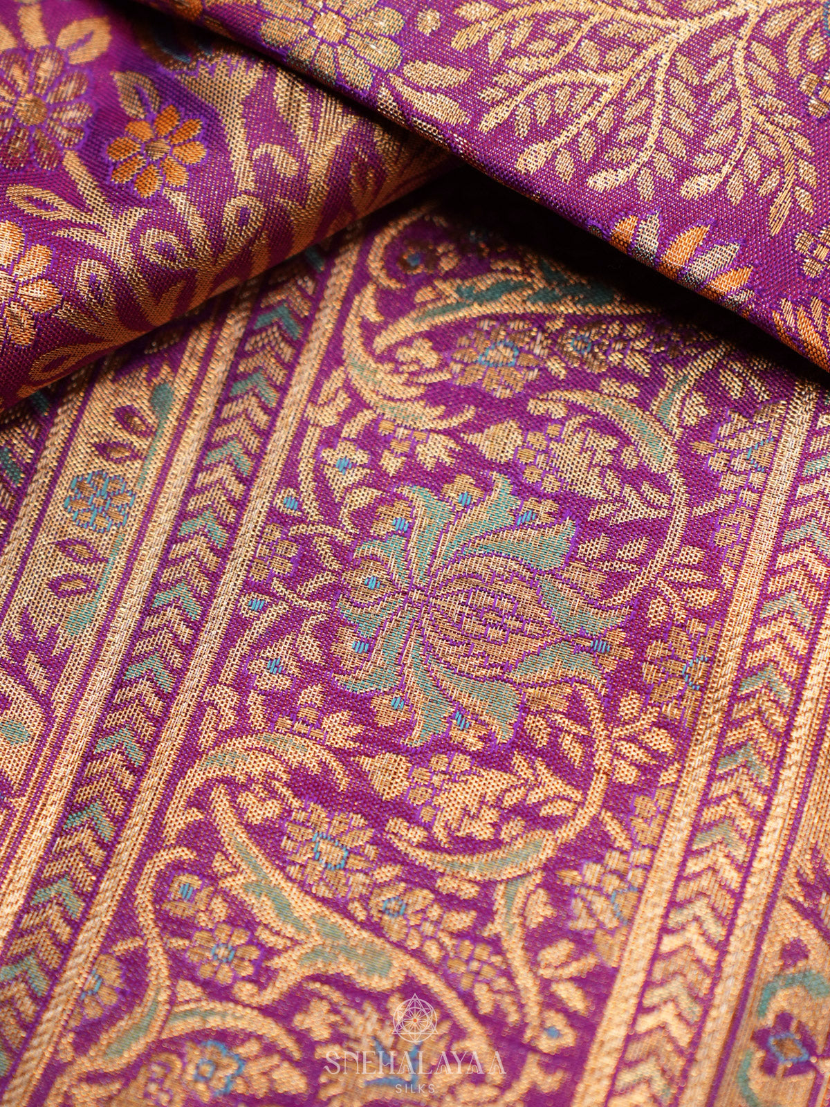 Purple Kanjivaram Silk Saree