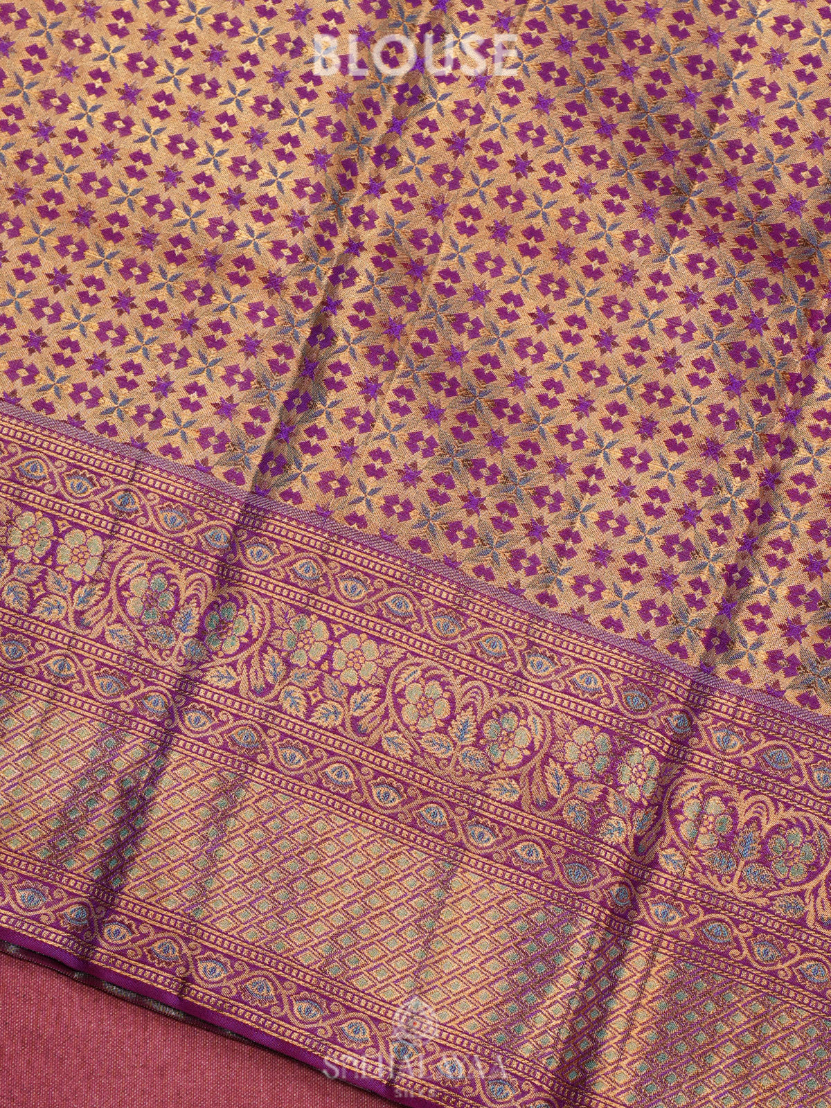 Purple Kanjivaram Silk Saree