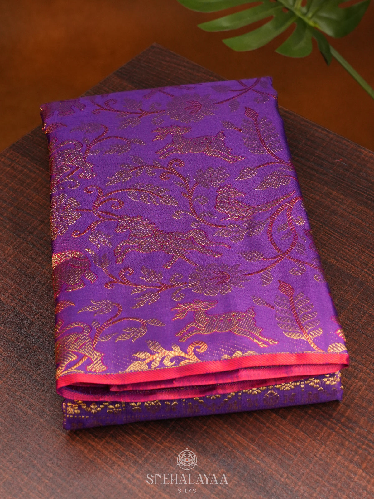 Purple Kanjivaram Silk Saree
