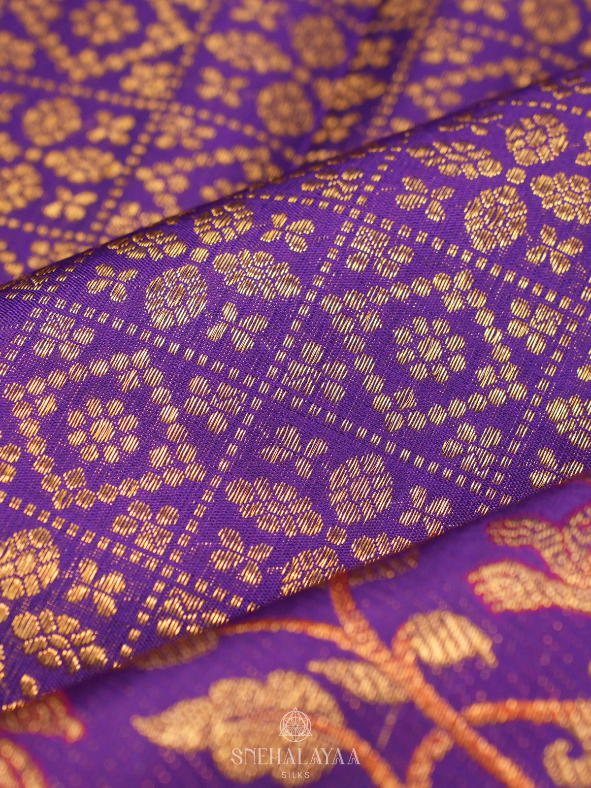 Purple Kanjivaram Silk Saree