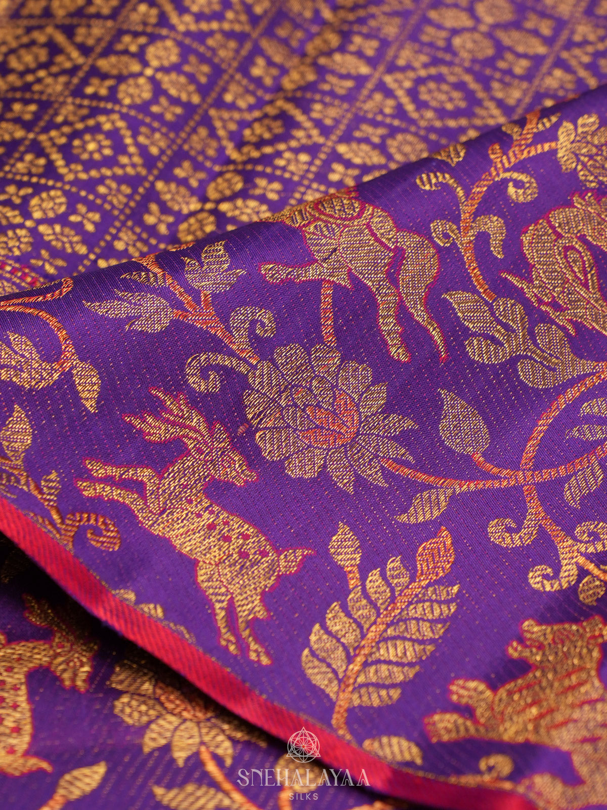 Purple Kanjivaram Silk Saree