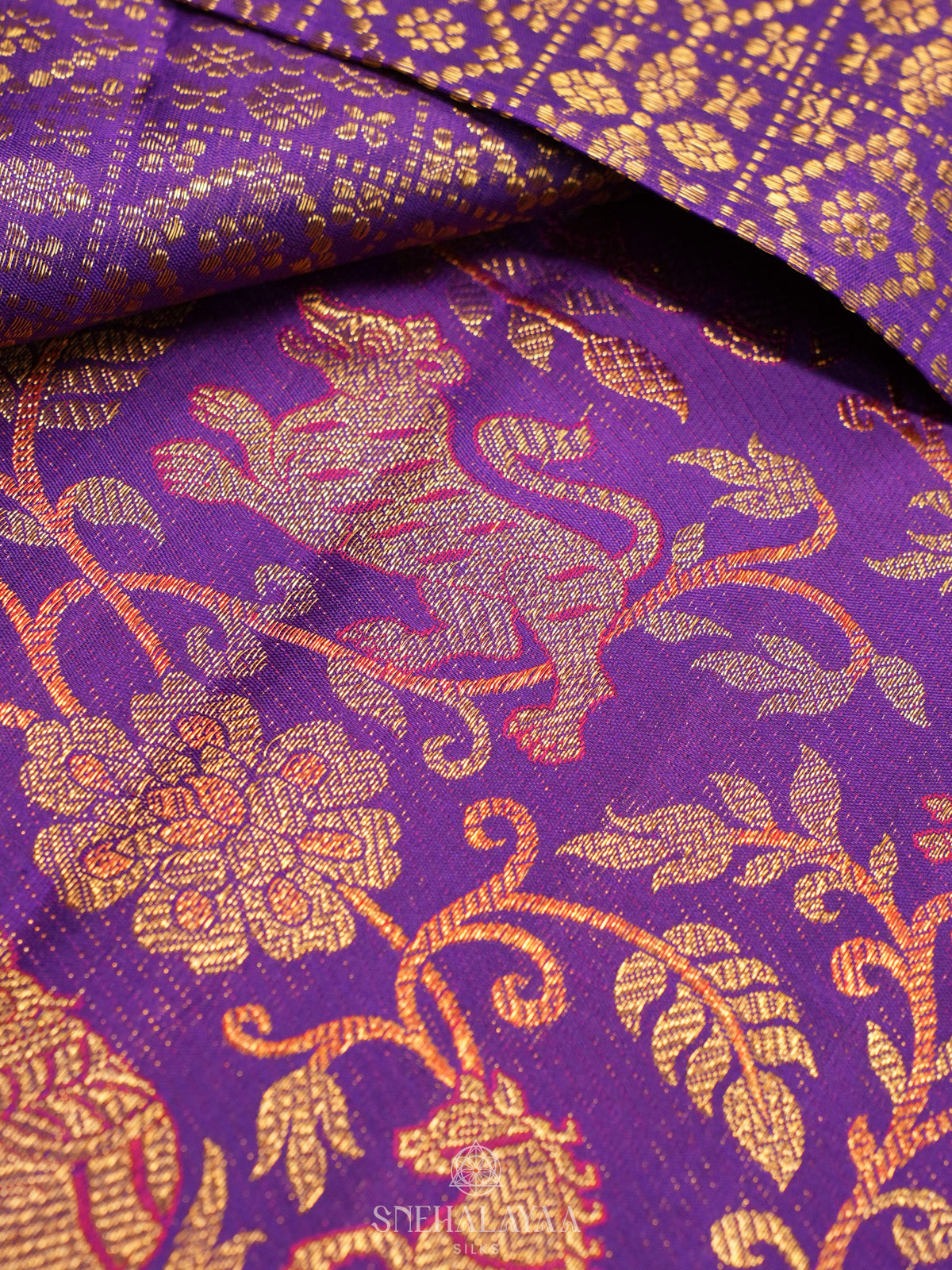 Purple Kanjivaram Silk Saree