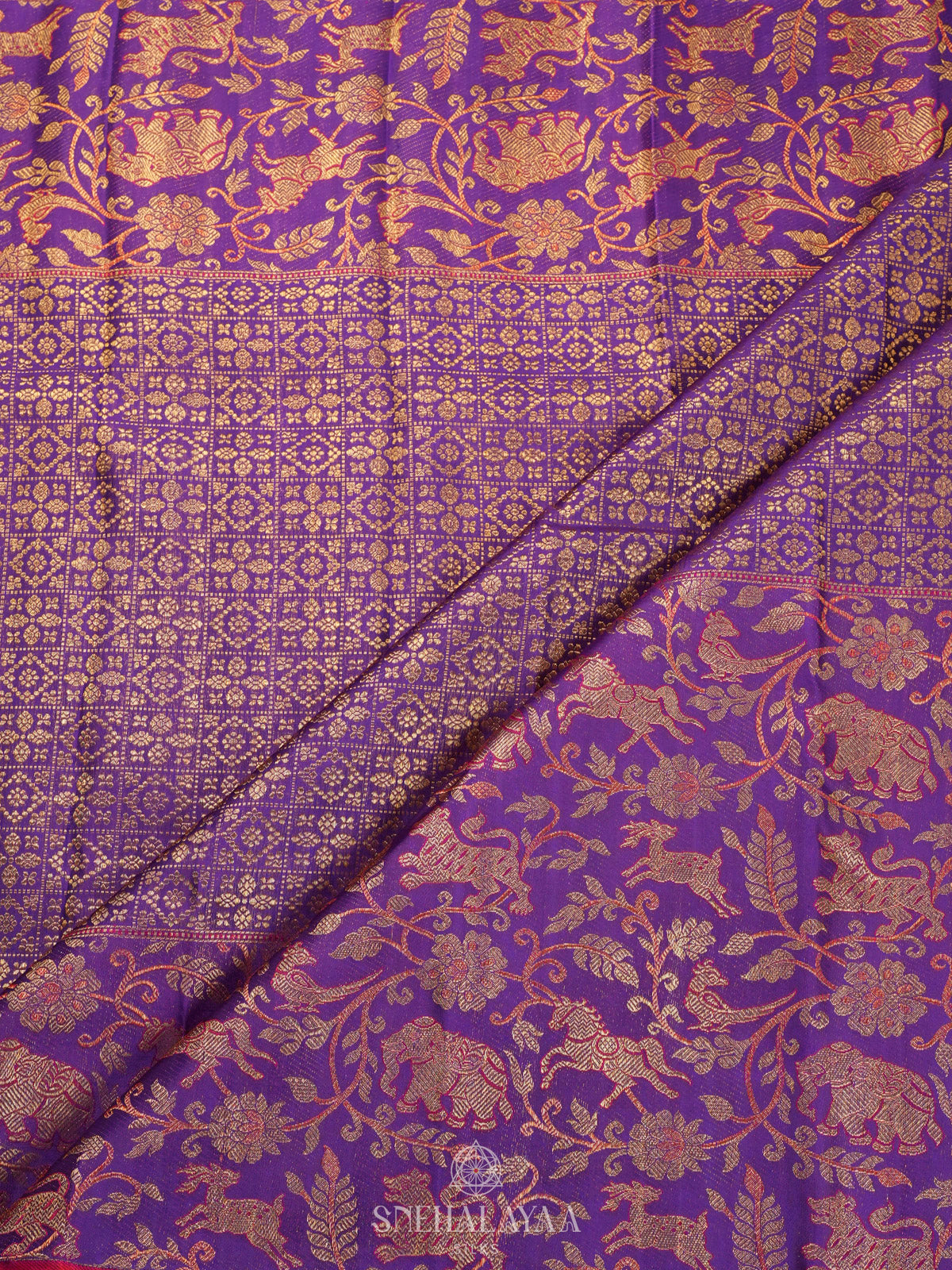 Purple Kanjivaram Silk Saree