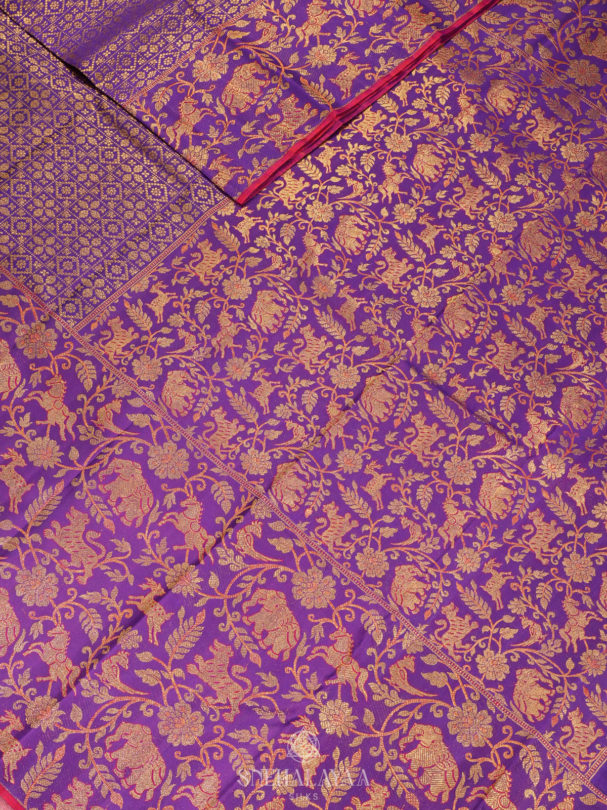 Purple Kanjivaram Silk Saree