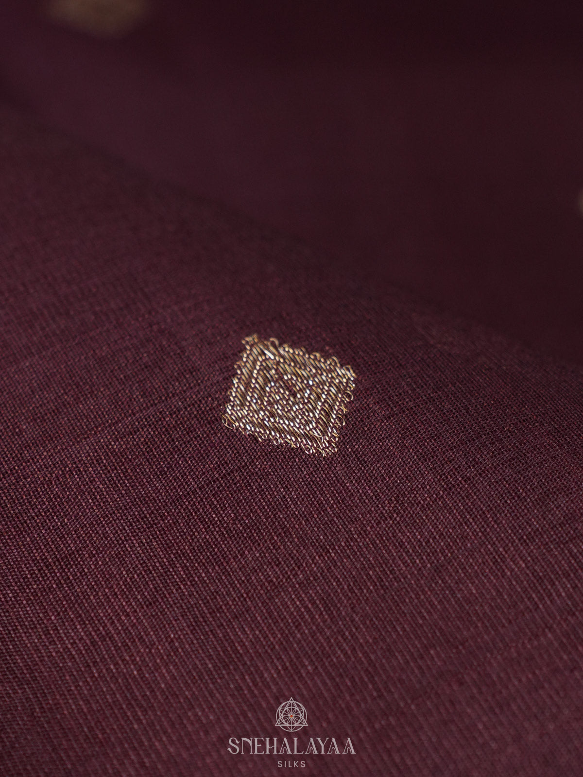 Burgundy Kanjivaram Silk Saree
