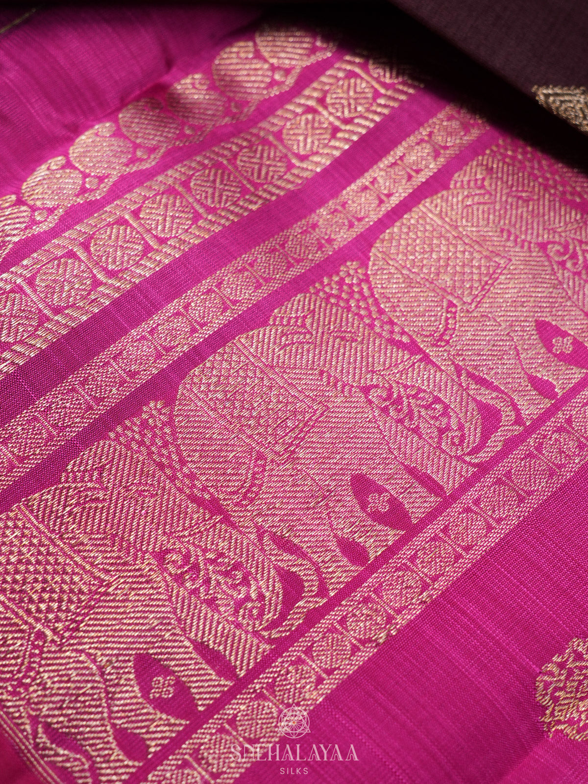 Burgundy Kanjivaram Silk Saree