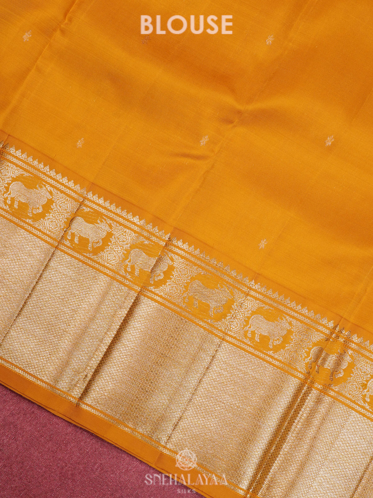 Cream Kanjivaram Silk Saree