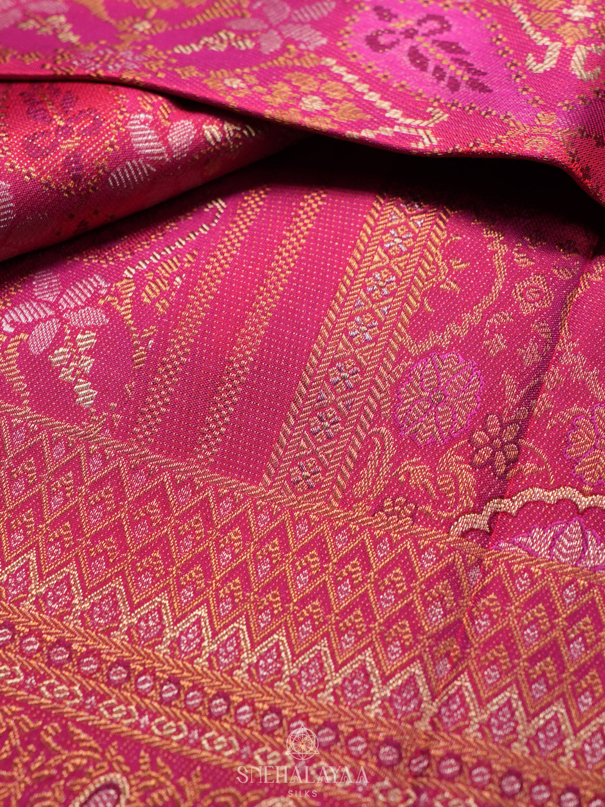 Pink Kanjivaram Silk Saree