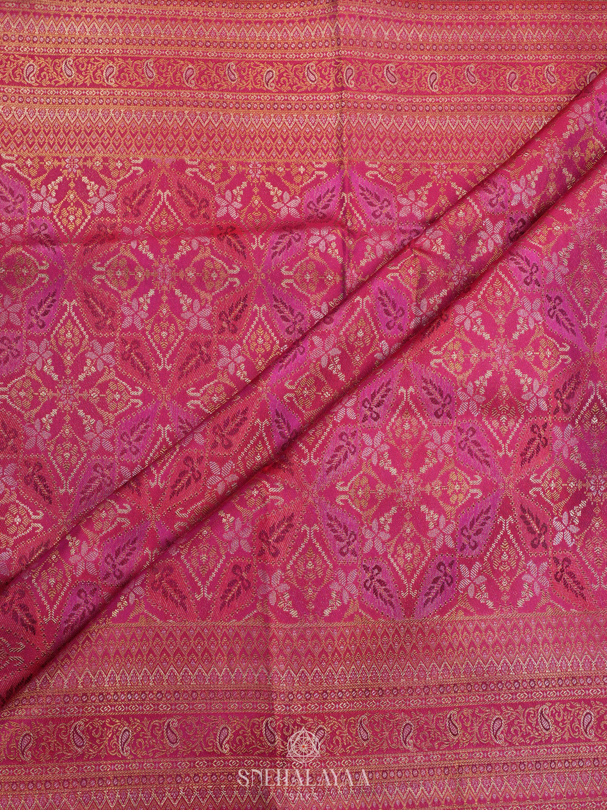 Pink Kanjivaram Silk Saree