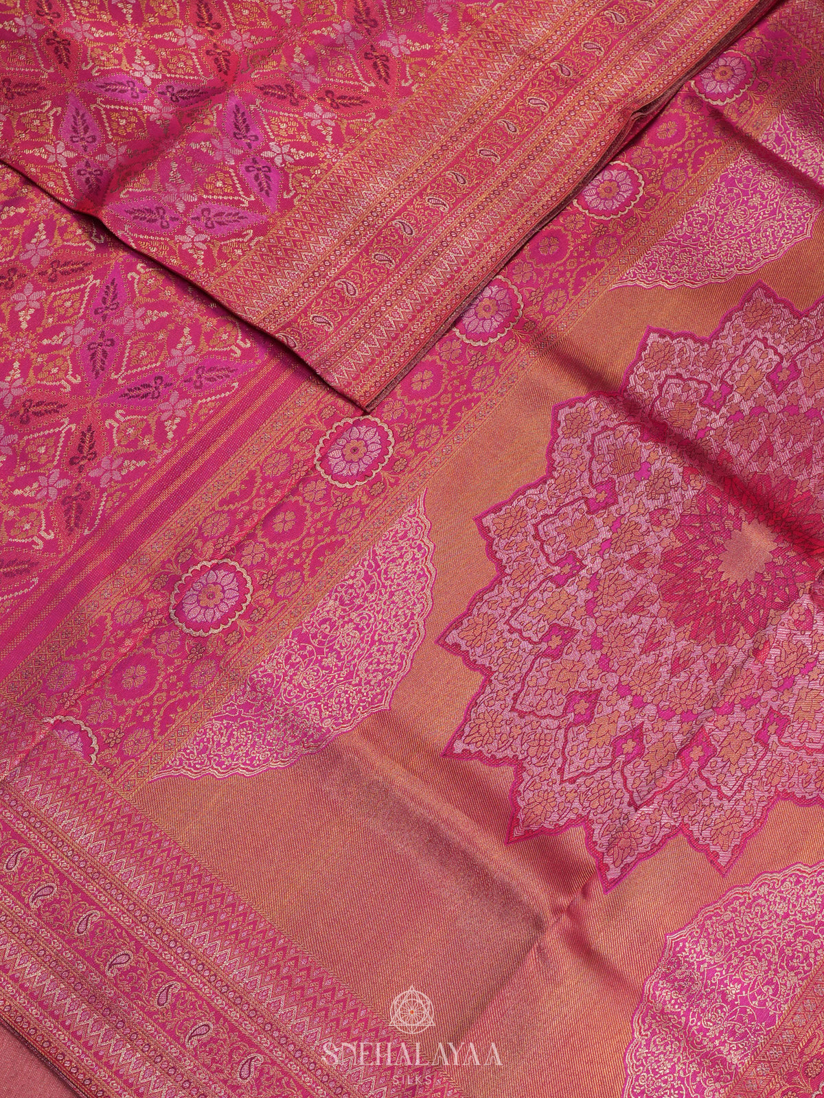 Pink Kanjivaram Silk Saree