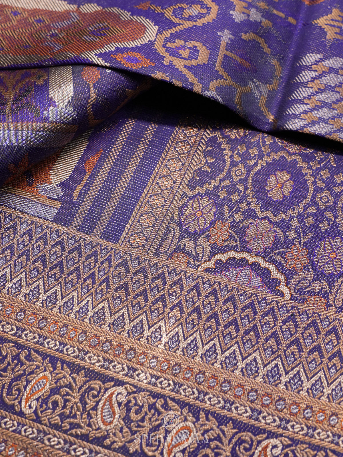 Purple Kanjivaram Silk Saree