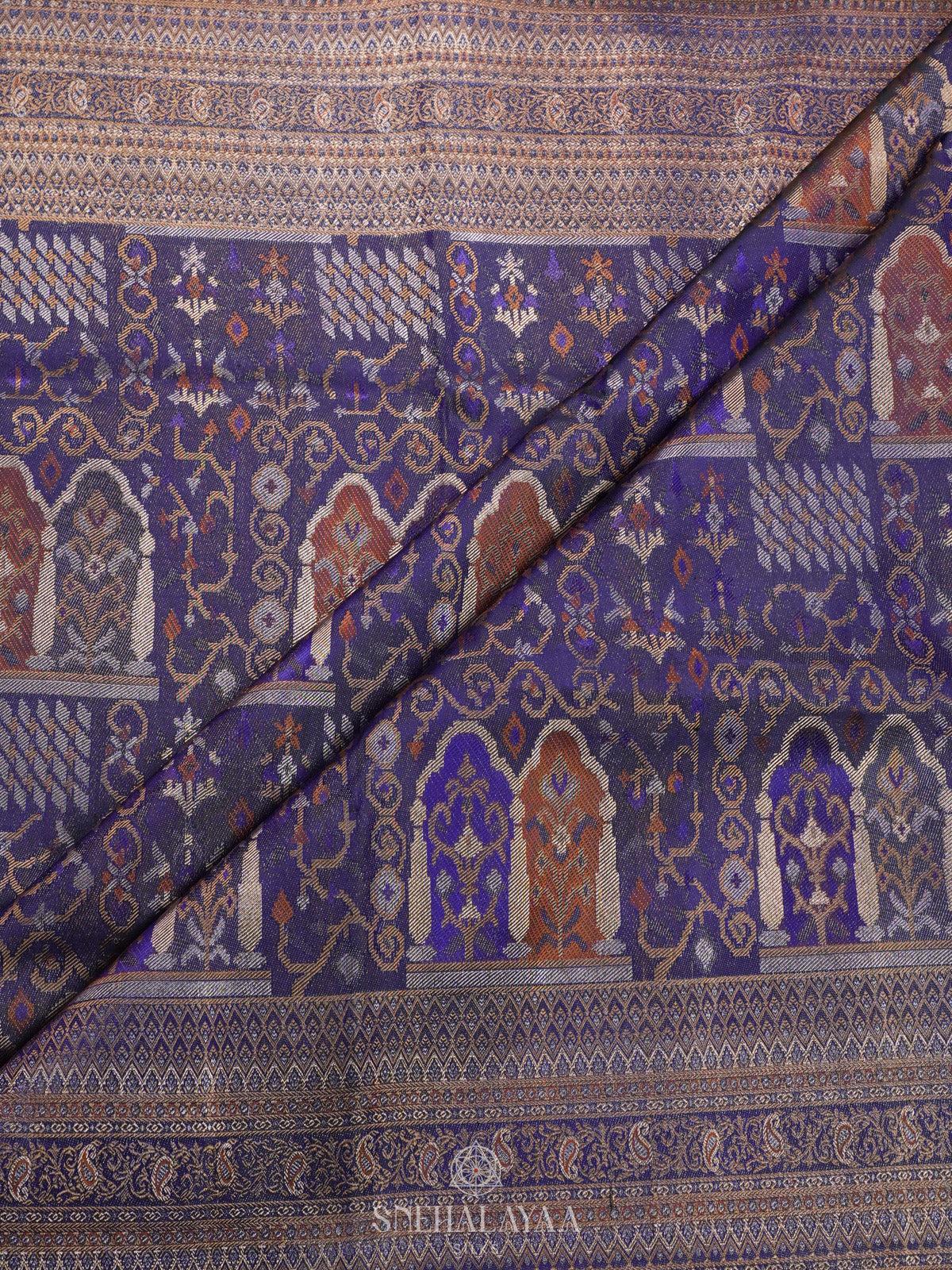 Purple Kanjivaram Silk Saree