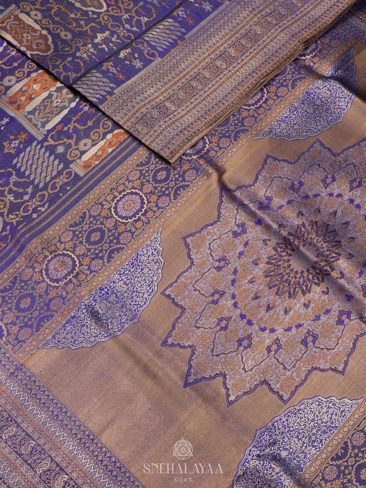 Purple Kanjivaram Silk Saree