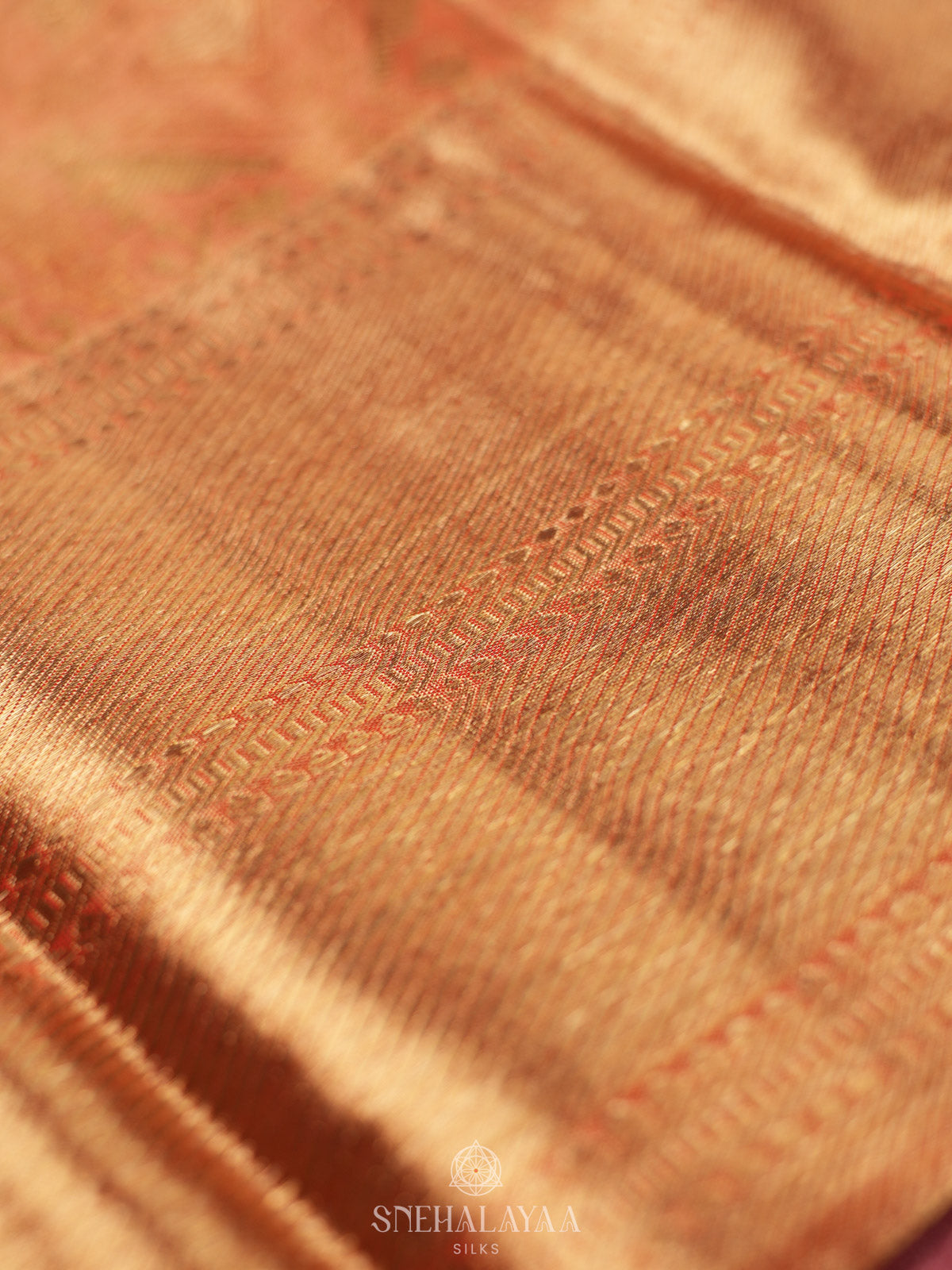Orange Tissue Kanjivaram Silk Saree