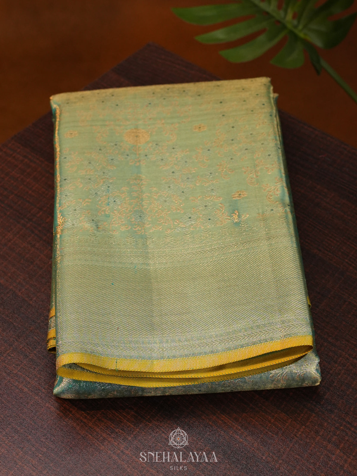 Mint Green Tissue Kanjivaram Silk Saree