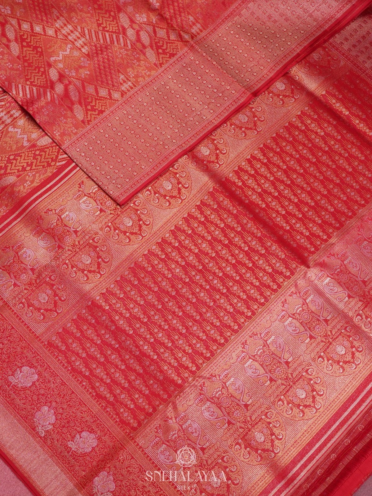 Red Kanjivaram Silk Saree