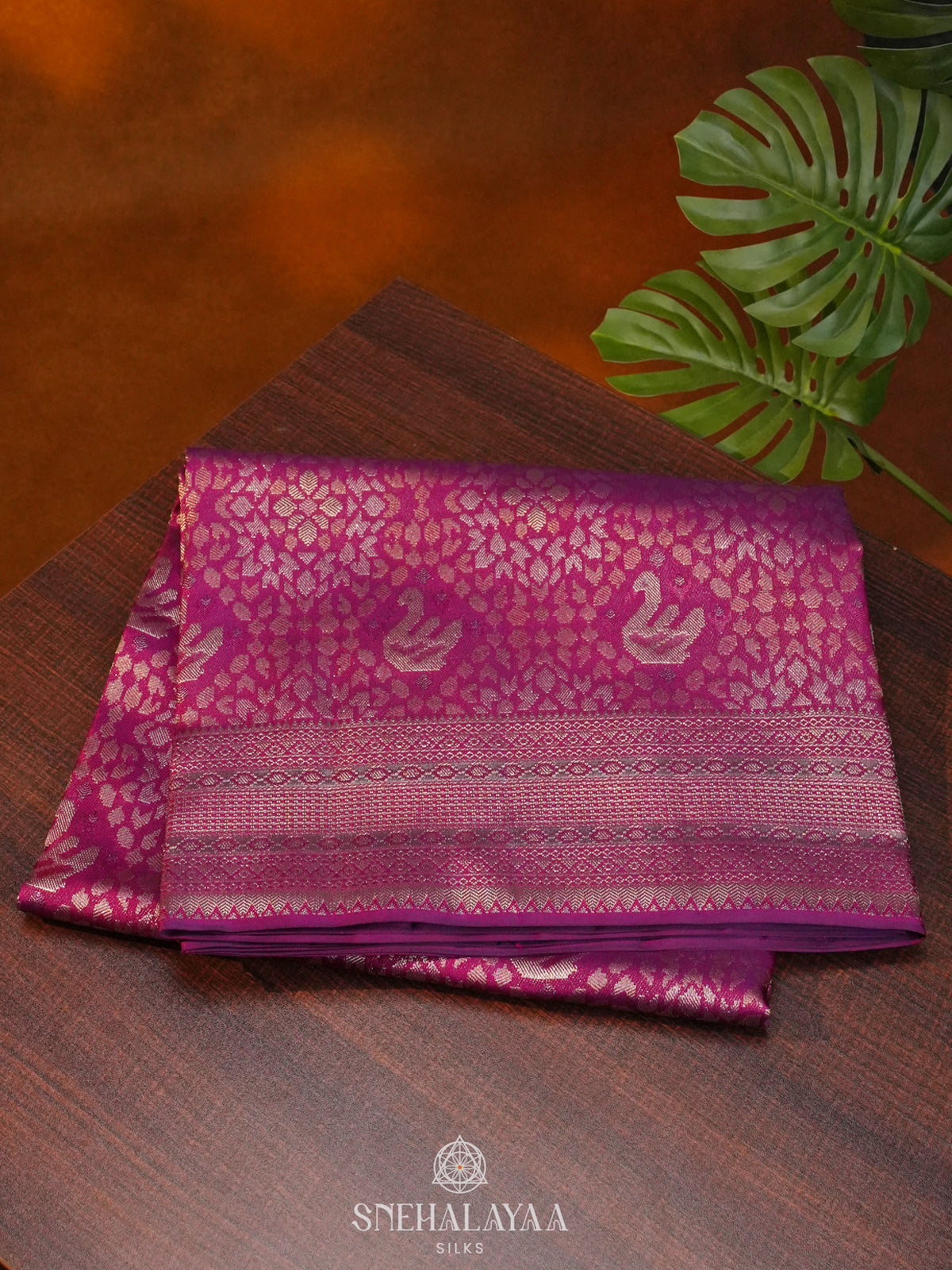 Magenta Kanjivaram Silk Saree