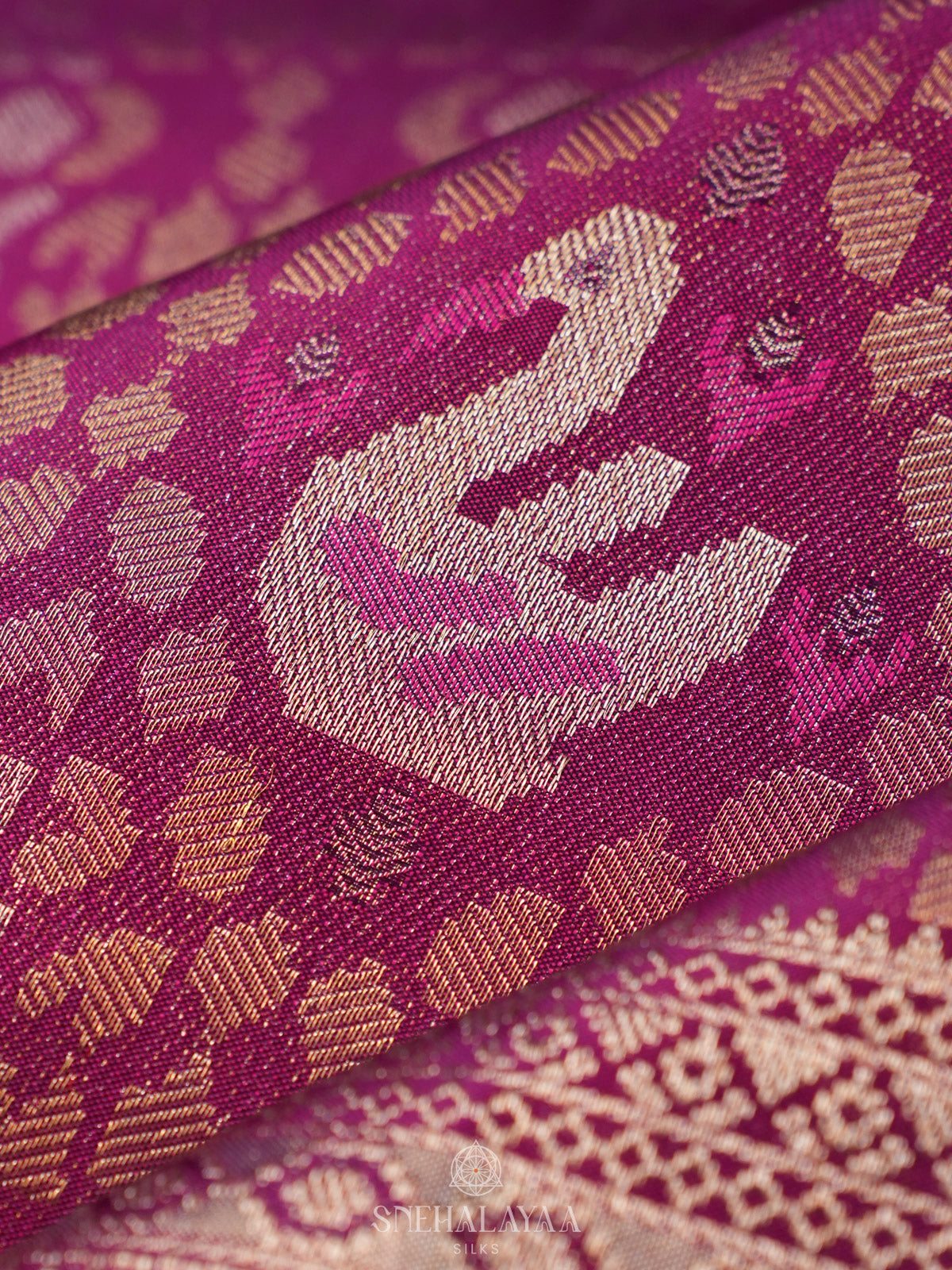 Magenta Kanjivaram Silk Saree