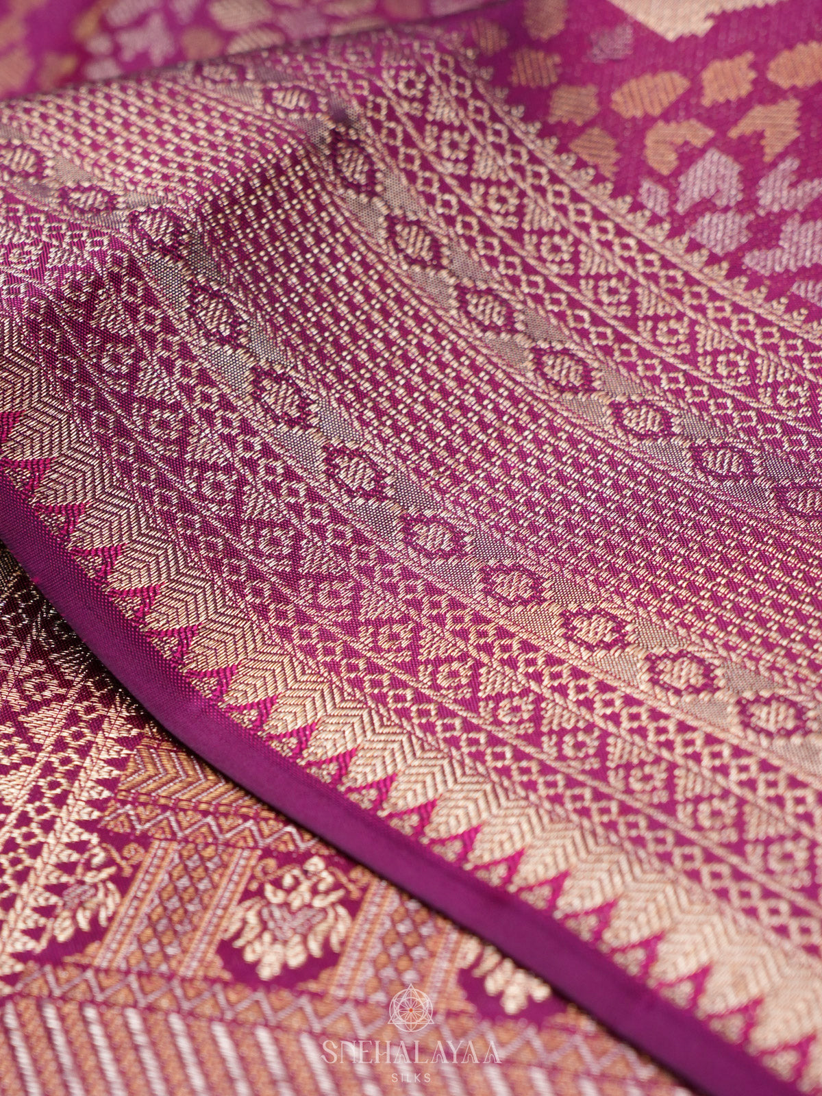 Magenta Kanjivaram Silk Saree