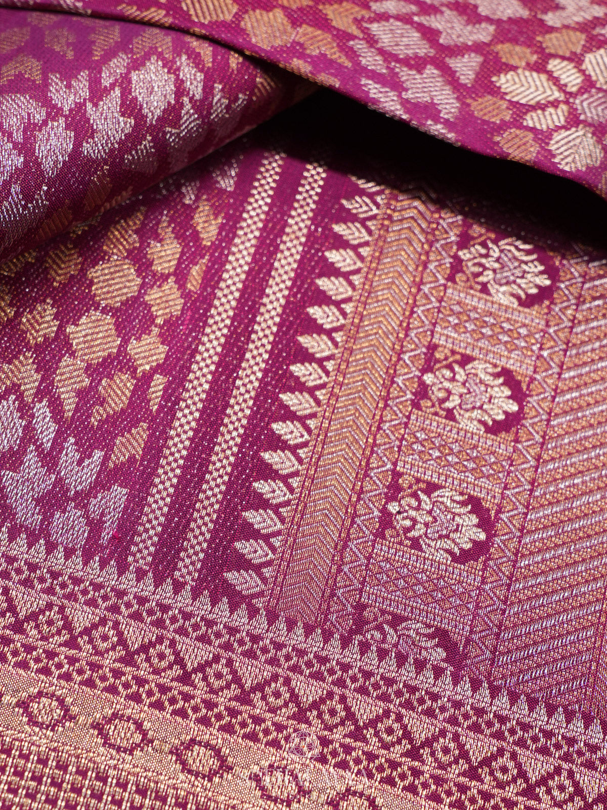 Magenta Kanjivaram Silk Saree