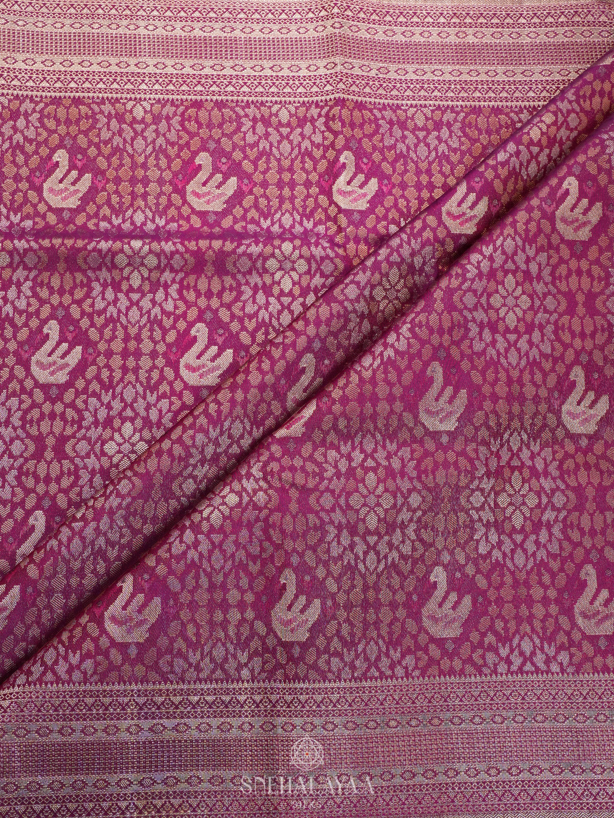 Magenta Kanjivaram Silk Saree