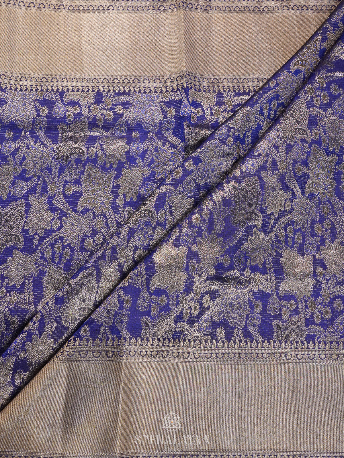 Royal Blue Kanjivaram Silk Saree
