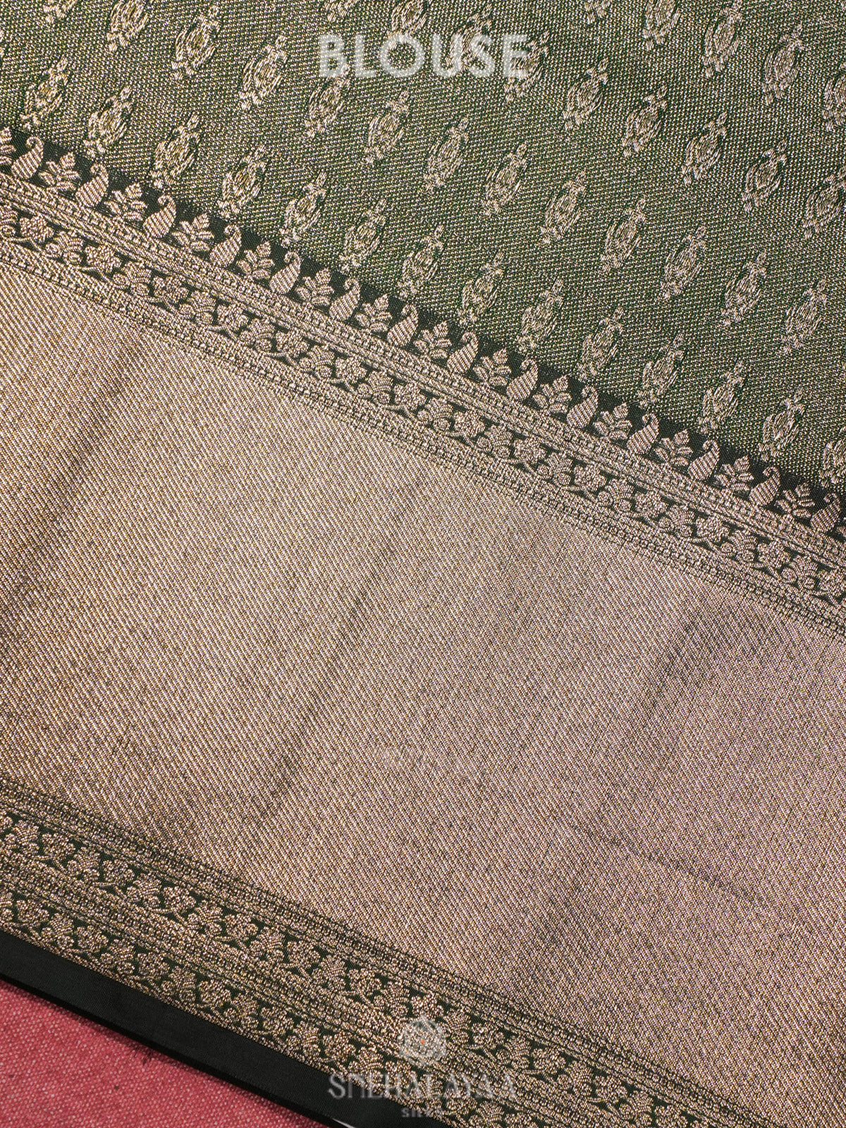 Forest Green Tissue Kanjivaram Silk Saree