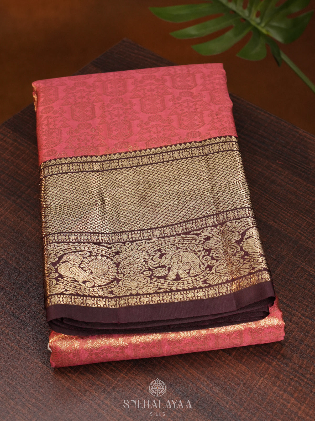 Pink Tissue Kanjivaram Silk Saree