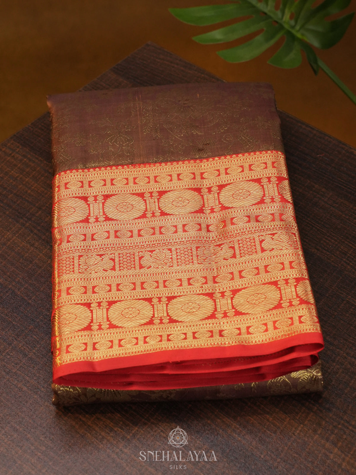 Gold Kanjivaram Silk Saree
