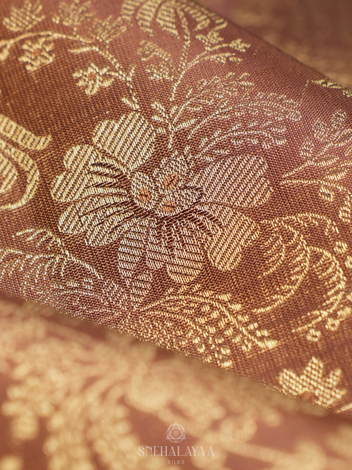 Gold Kanjivaram Silk Saree