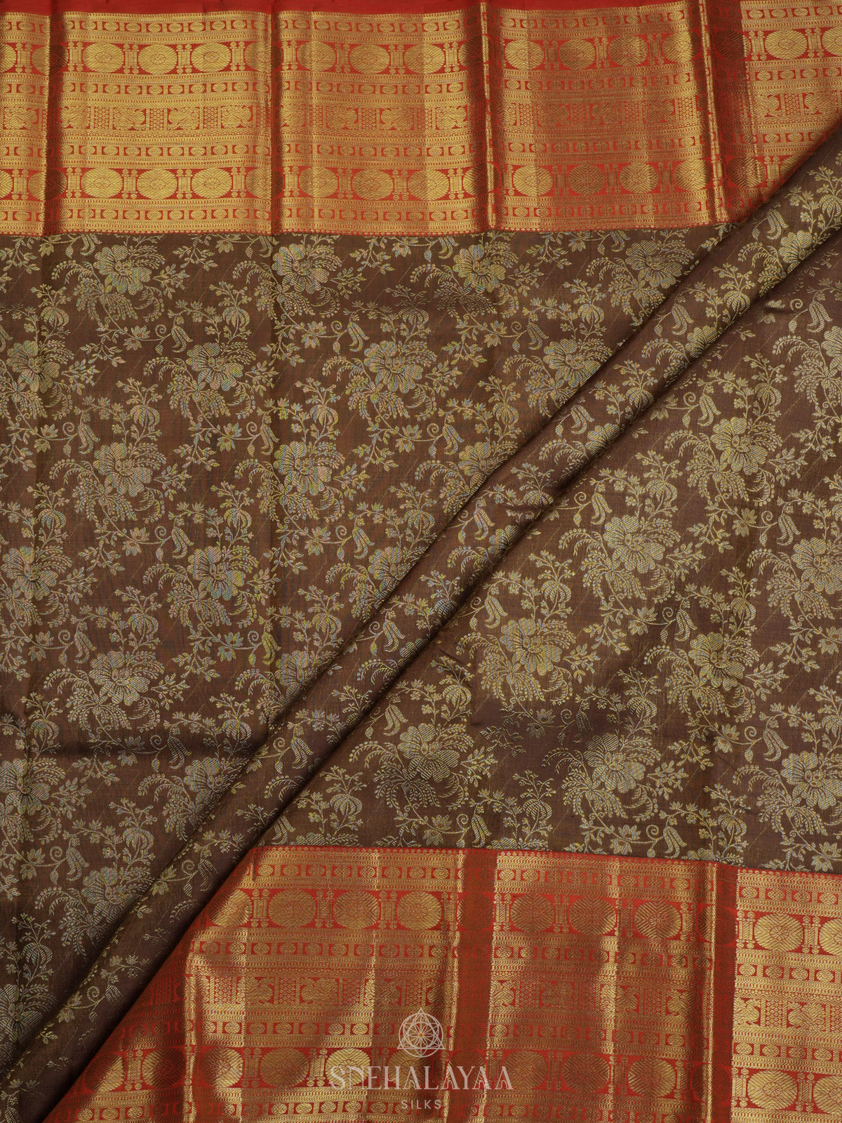 Gold Kanjivaram Silk Saree