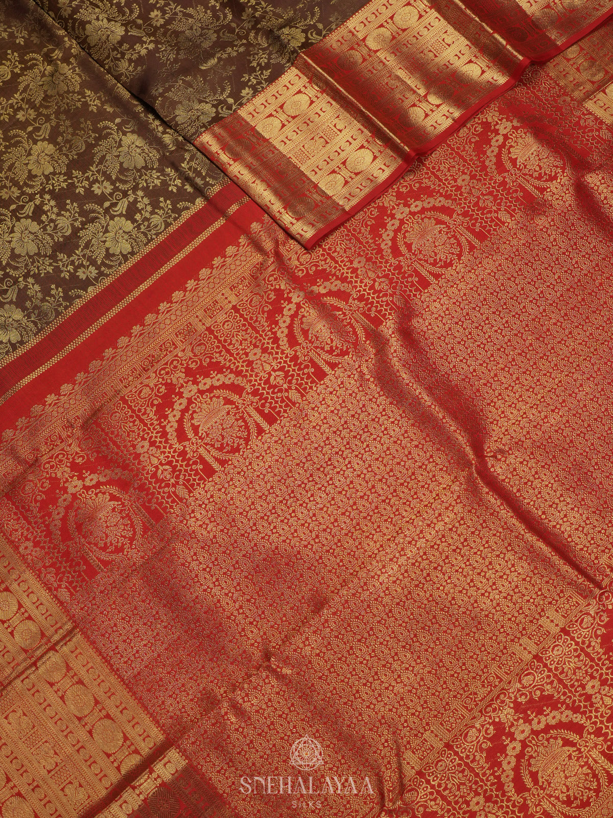 Gold Kanjivaram Silk Saree