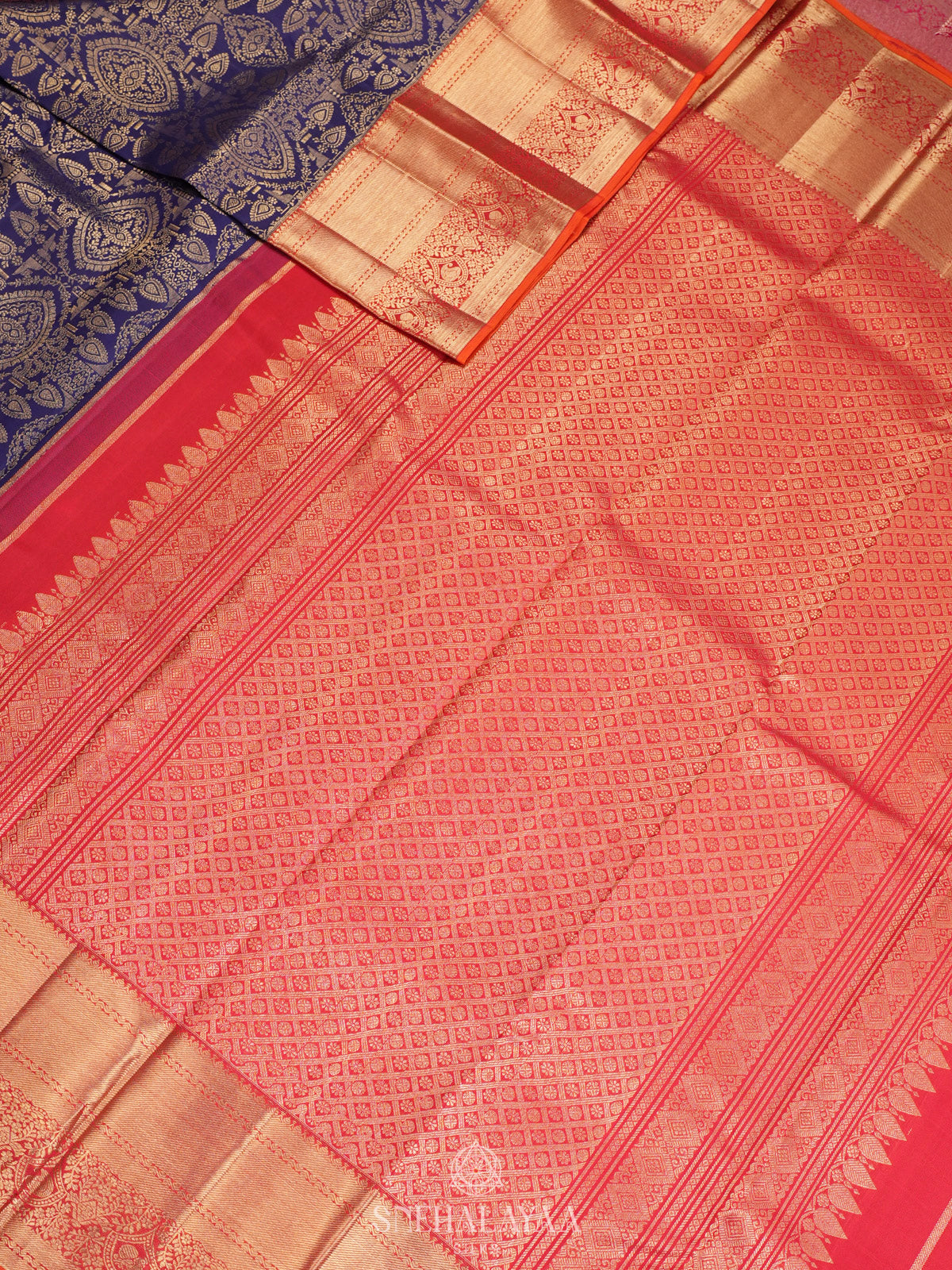 Purple Kanjivaram Silk Saree