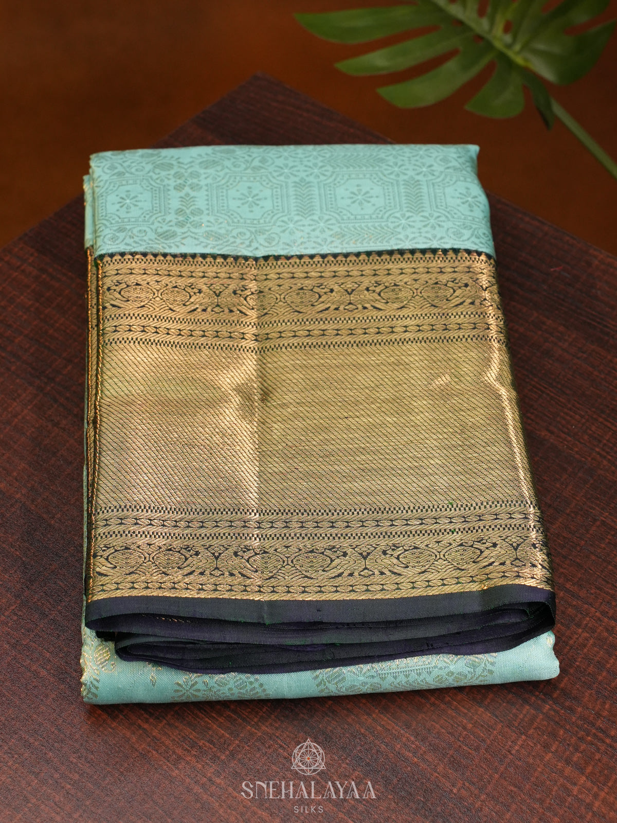 Mint Green Tissue Kanjivaram Silk Saree