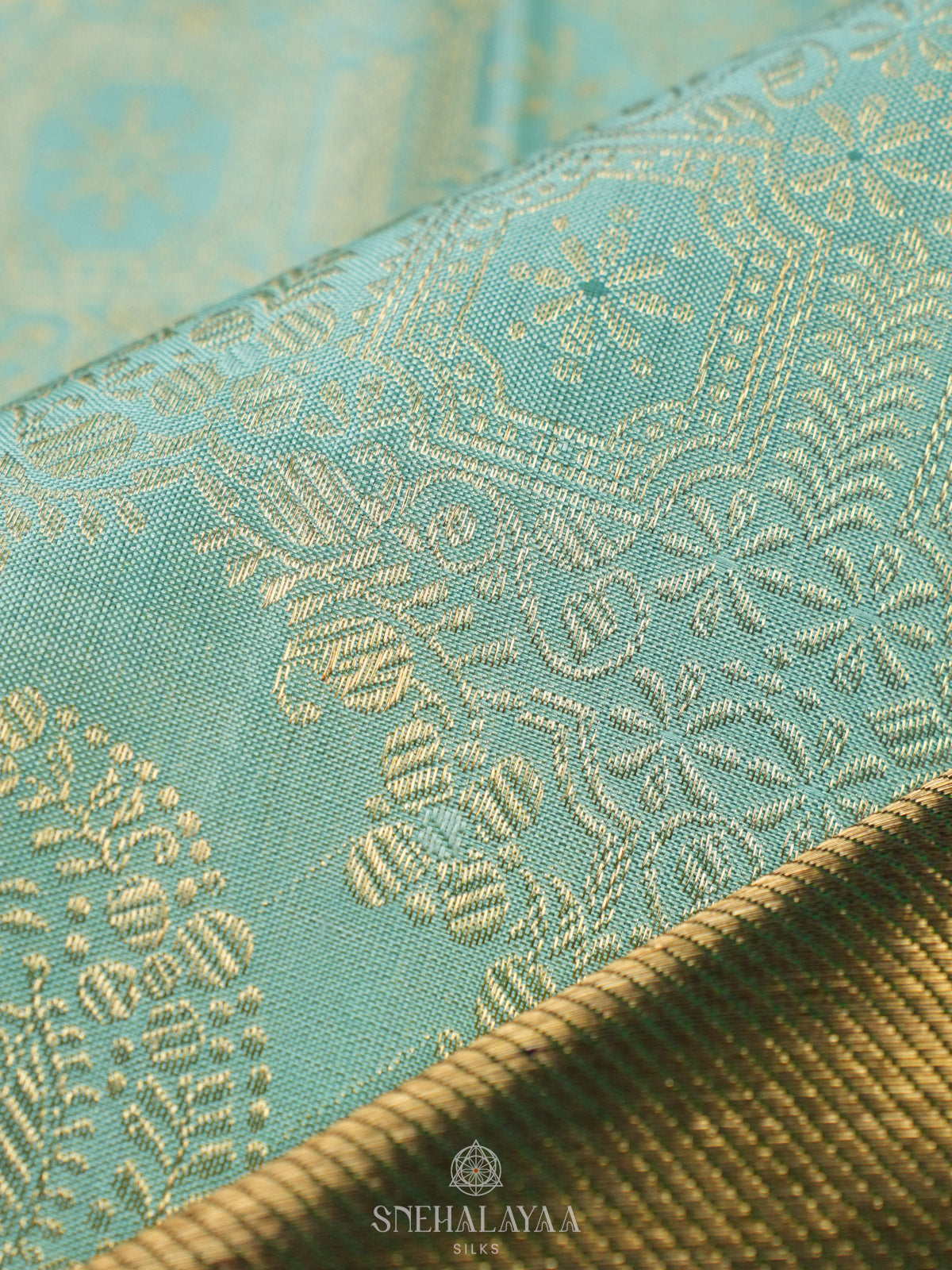 Mint Green Tissue Kanjivaram Silk Saree