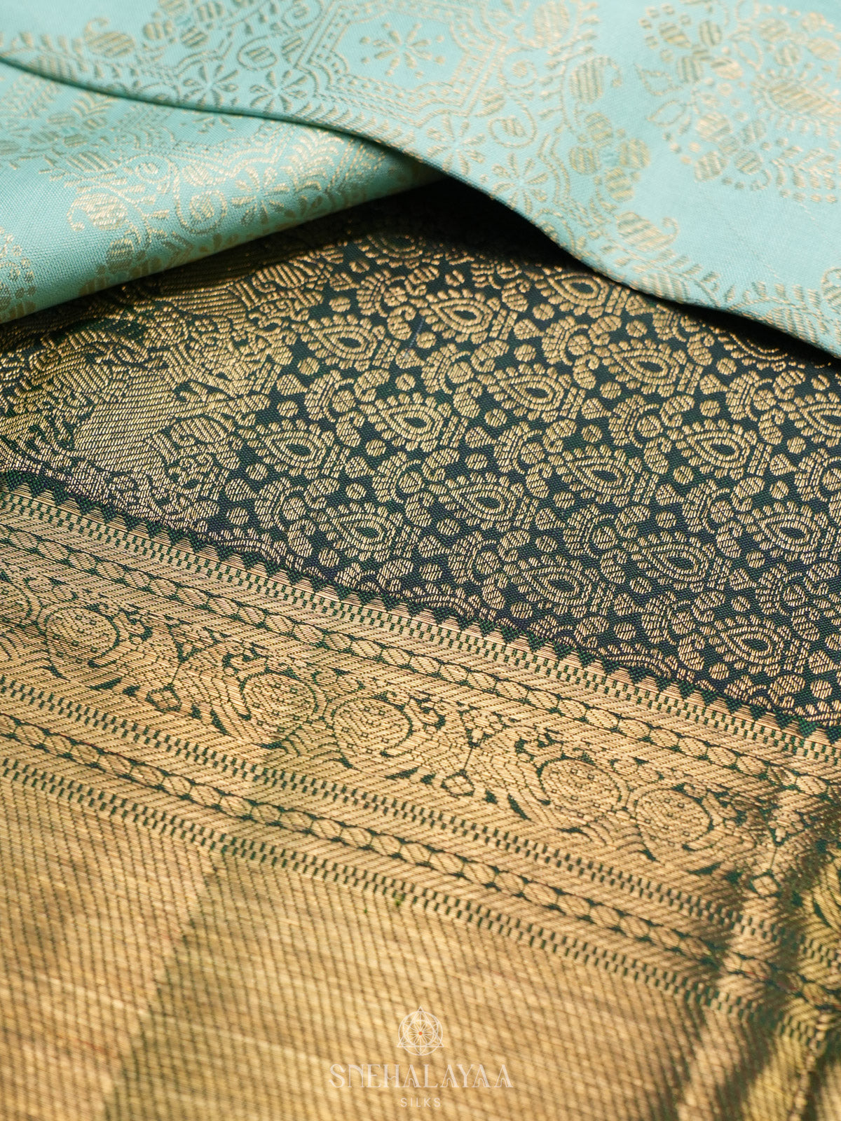 Mint Green Tissue Kanjivaram Silk Saree