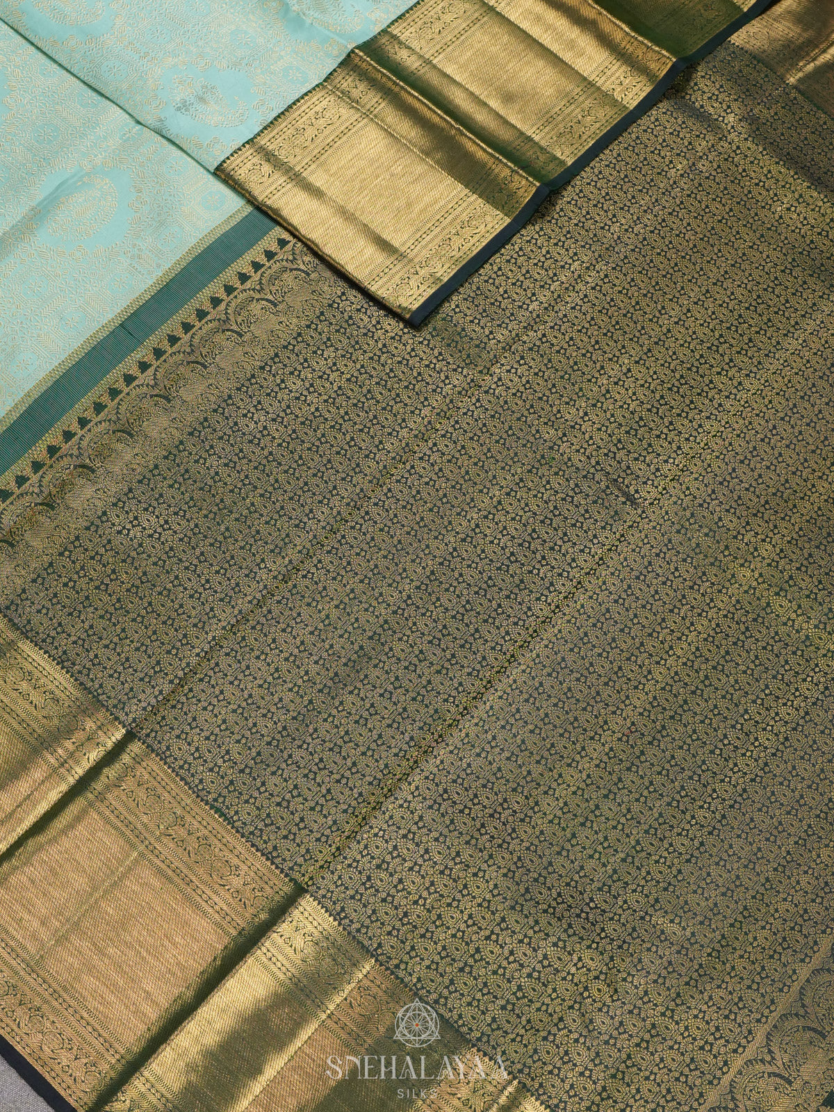 Mint Green Tissue Kanjivaram Silk Saree