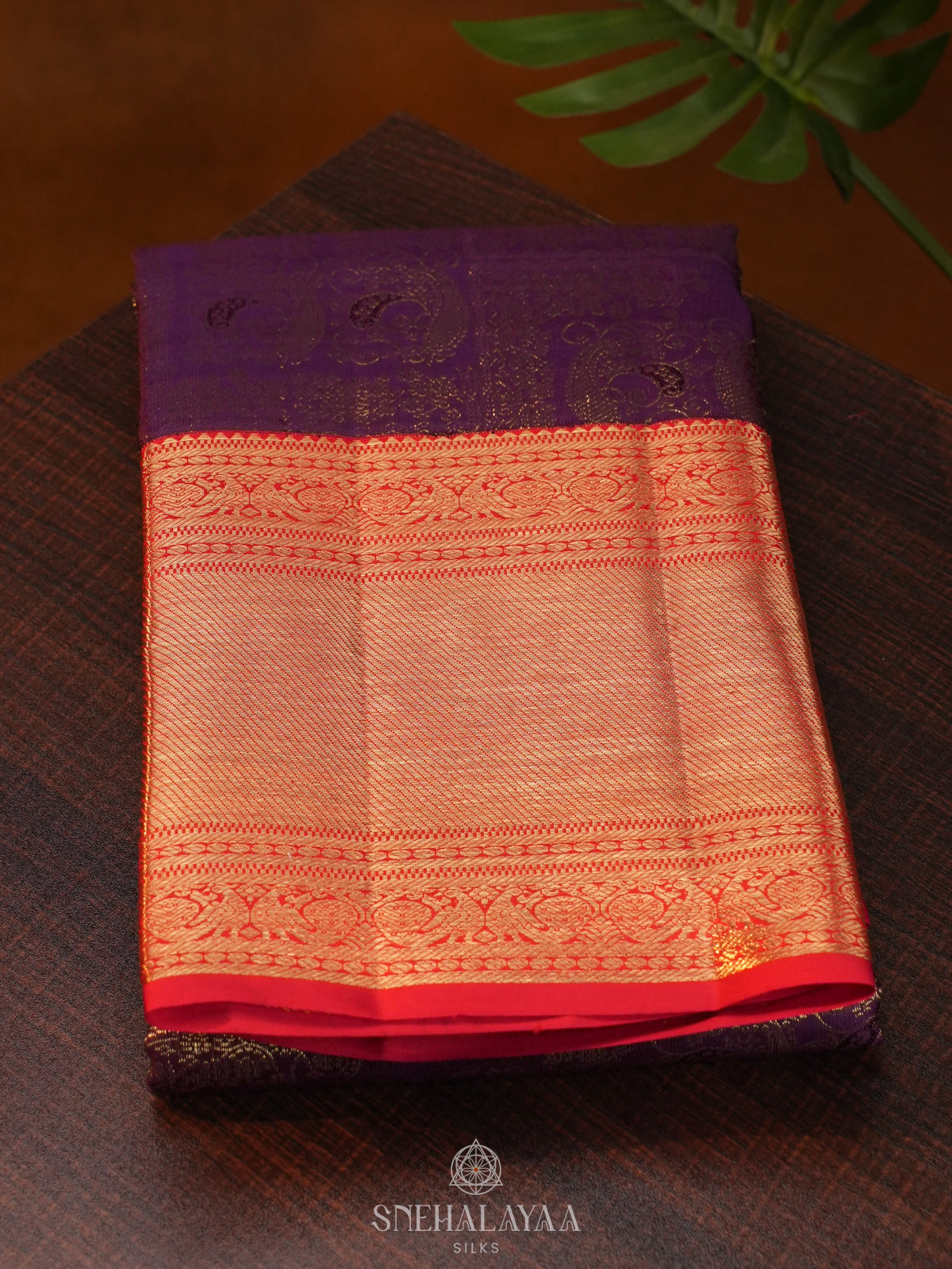 Wine Kanjivaram Silk Saree