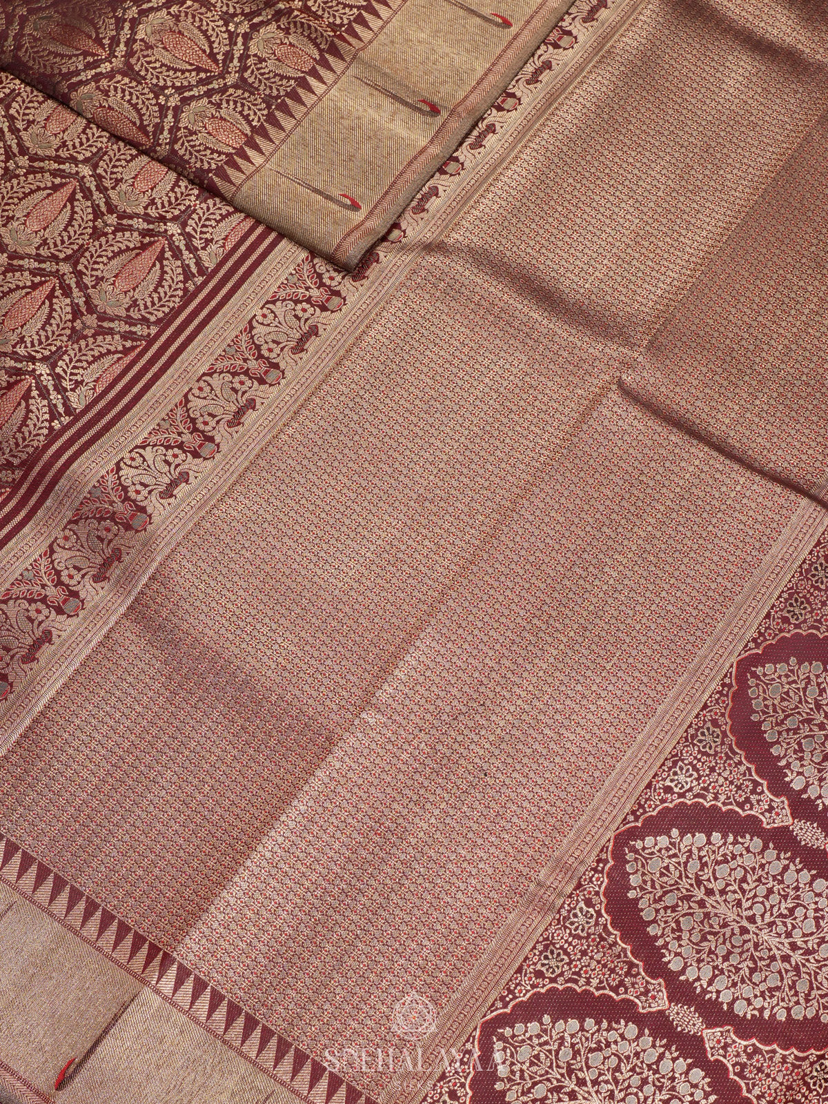 Coffee Brown Kanjivaram Silk Saree