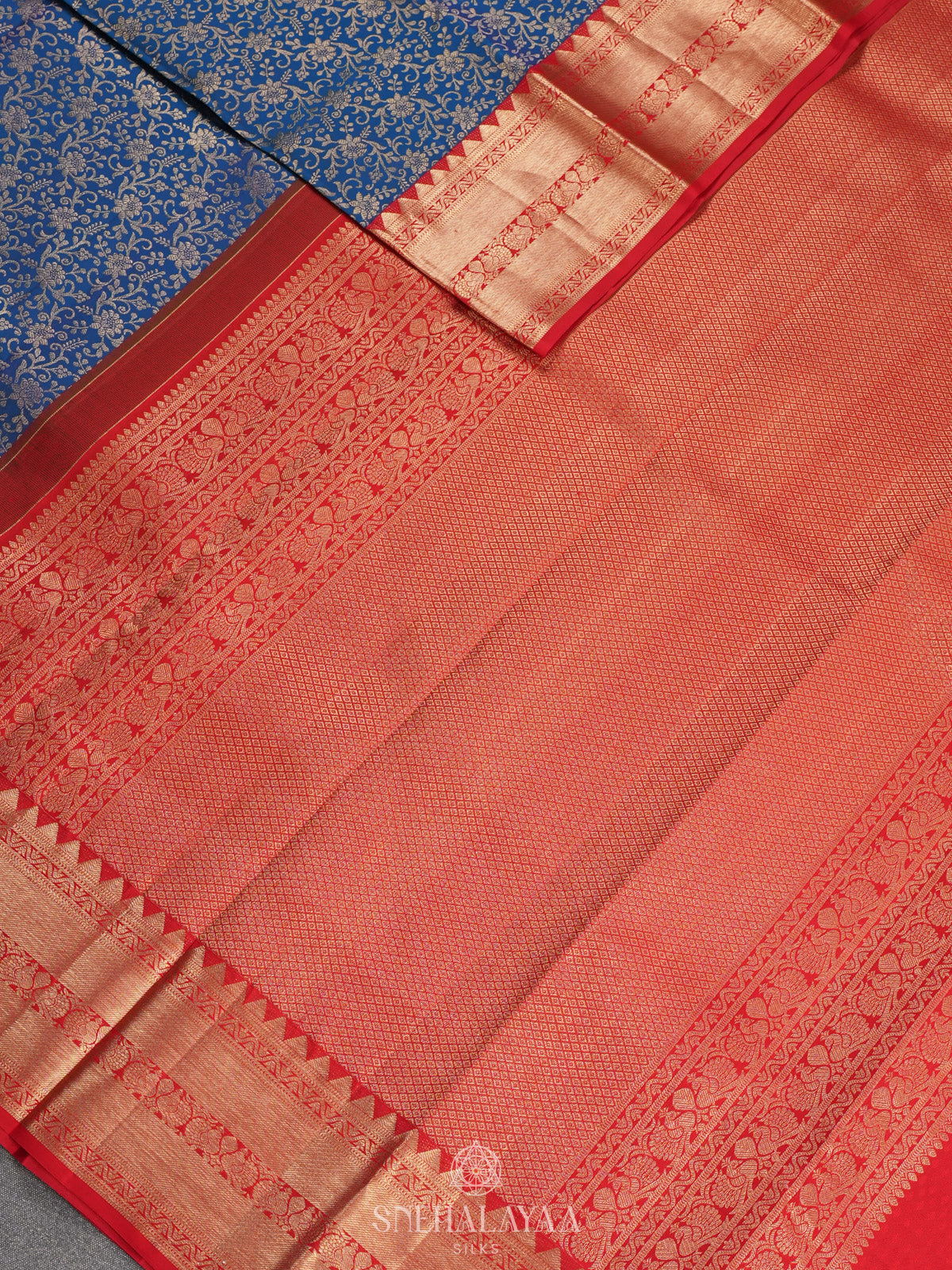 Blue Kanjivaram Silk Saree