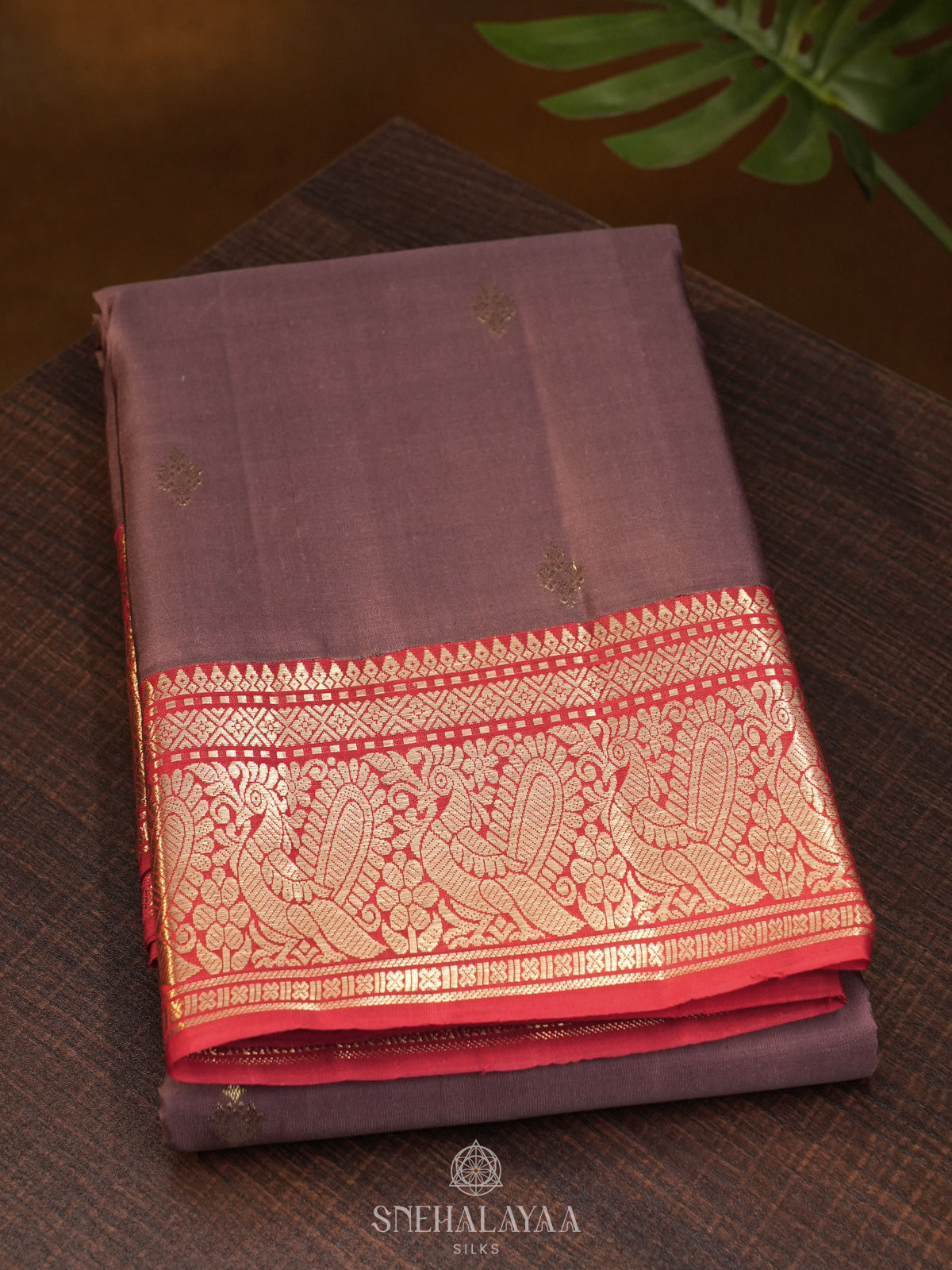 Brown Kanjivaram Silk Saree