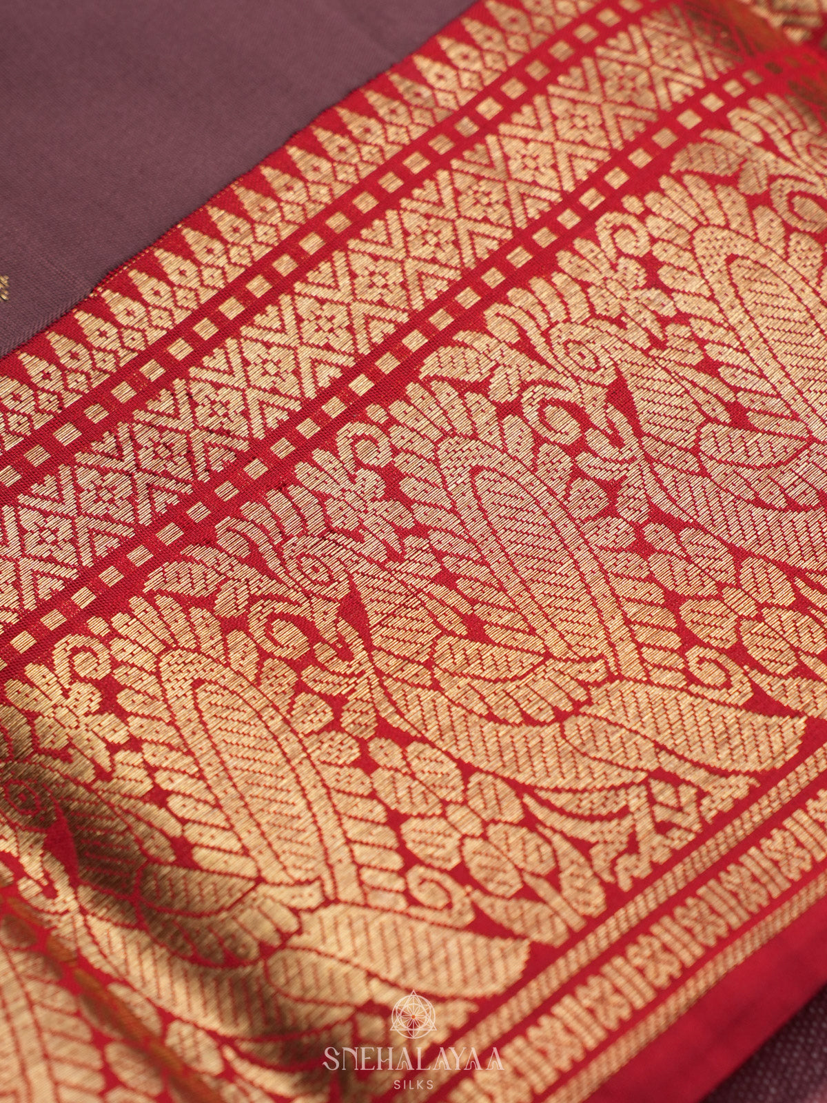 Brown Kanjivaram Silk Saree